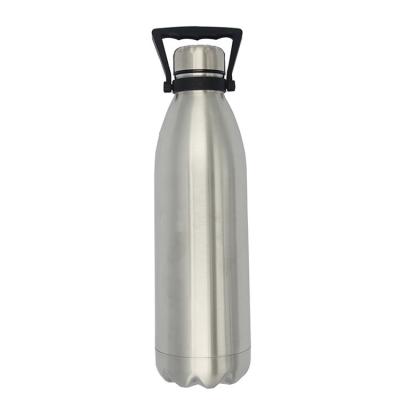 China 1.5L Color Cola Shape Double Wall Metal Stainless Steel Vacuum Sustainable Steel Water Bottle With Plastic Handle for sale