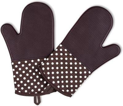 China Protect Promotion Kitchen Pot Mini Oven Mitts Heat Resistant Holder Cotton Silicone Oven Mitt for sale