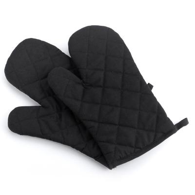 China Custom Black Silicone Printed Oven Mitt Heat Resistant Heat Resistant for sale