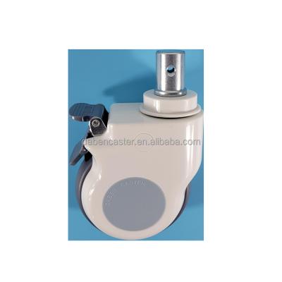 China swivel & Rigid Round 125mm Medical Caster Wheels Stem Stem Version Of Bed for sale