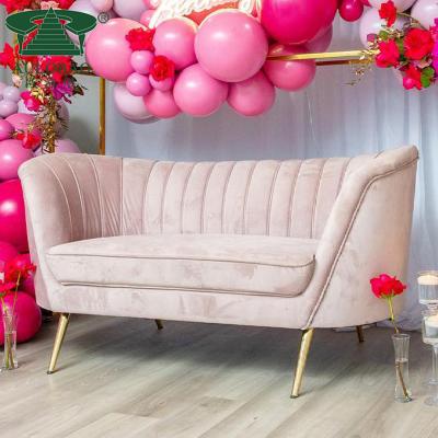 China Modern Luxury Comfortable Velvet Seat Throne Chairs Wedding Sofa Rental for sale