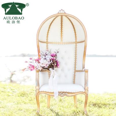 China (Other) Maria Wedding Hood Chair With Adjustable Leather Upholstery Gold Frame Rhinestone for sale