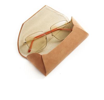 China Brand Luxury Solid Color Design Suede Envelope Bag Magnetic Soft Glass And Sunglasses Leather Packaging Box for sale