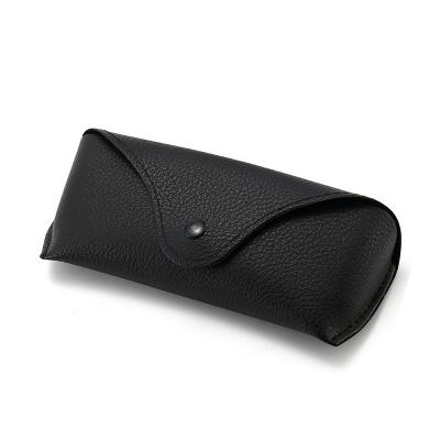 China HJ Fashion Eco-friendly Custom Logo Brand Cases Black Soft PU Leather Box Eyeglasses Bags Sunglasses Case Packaging for sale