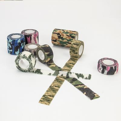 China Soft Hot selling cohesive camouflage elastic bandage adhesive wrap glue no stimulation for sale