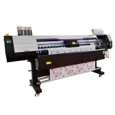 China Garment shops factory sale 1.9m wide format high speed 4 head sublimation i3200 printer with air shaft pick up system for sale