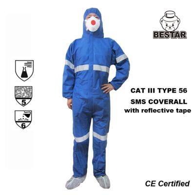 Китай Coveralls художников кота III тип 5/6 Coveralls изоляции отражательных устранимых устранимый продается