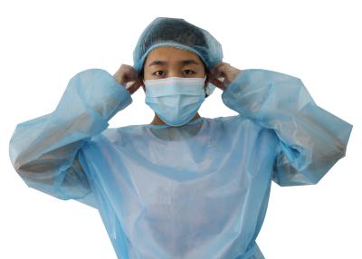 China Tie-Back Disposable Gowns Ppe Long Sleeve MDR CAT I Disposable Gown For Hospital zu verkaufen