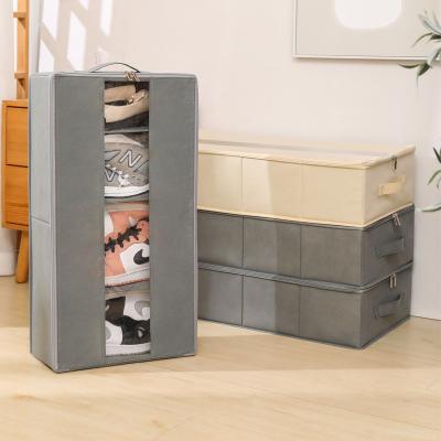 China Modern Wholesale High Capacity Shoe Matching Bag Set Storage Box Organizer Custom Designer Shoes Storage Box for sale