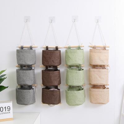 China Wholesale Viable Washable Hanging Organizer Free Combination 5 Piece Storage Bag Storage Bag With Hook for sale