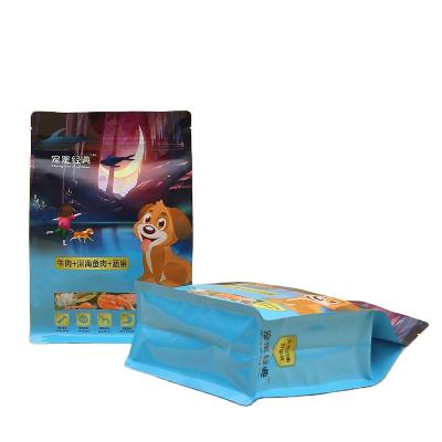 China Recyclable Flat Bottom Aluminum Foil Vacuum Food Packaging Bags For Dog Food Packaging for sale