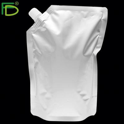 China Impact Resistance Bpa White Card Soap Spout Apple Juice Packaging Bags for sale