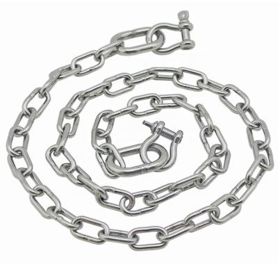 China Stainless Steel Straight Black Anchor Sling Drag Chain High Strength Welded Lifting Chain for sale