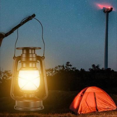 China Solar Retro Garden Lantern Light Kerosene Lamp Outdoor Hanging Kerosene Lamp For Decor Porch Camping Lights for sale