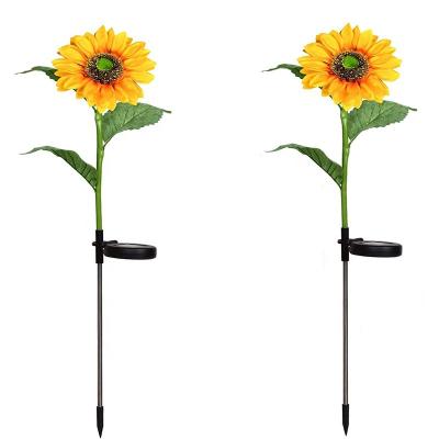 China decorative garden christmas real flowers outdoor decorative solar light artificial decoration sunflowers artificial flowers for sale