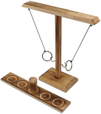 China Indoor Sports.Outdoor Sports Ring Toss Games Handmade Wooden Package Ring Toss Hooks Shot Ladder Handheld Board Games For Kids Adults for sale