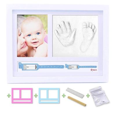 China Baby 2019 Modern Handprint and View Photo Kit Hand of Footprints and Footprint with Mom Birth Infant Wristband Set for sale