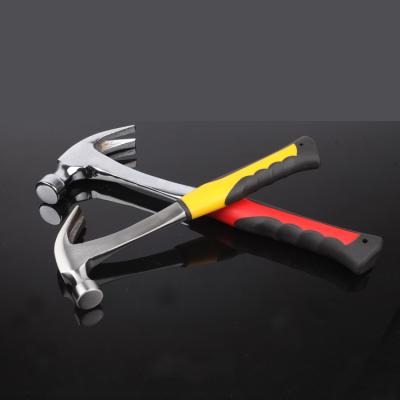 China High Quality Machinist Hammer Factory Forged China One Piece Claw Hammer With Plastic Handle for sale