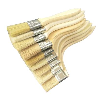 China 2021 Wooden Golden Handle Goat Hair Brush Paint Brush Cleaning Tools for sale