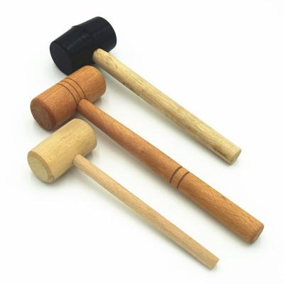 China Durable Living Mini Chasing Hammer Natural Tools Wooden Handle Mallet For Cracking Chocolate Crab Mallet for sale