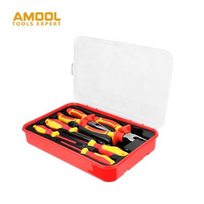 China Easy To Carry And Use Support OEM Household 6Pcs Mini Screwdriver Insulated Cut Pliers Repair Kits Toolbox Sets for sale