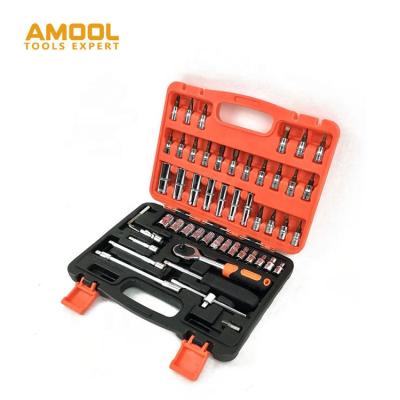 China Cr-v Steel Material Extended 53 Pcs Bike Repairin All In One Combo Automobile Mechanic Kit Tools Box Sets for sale