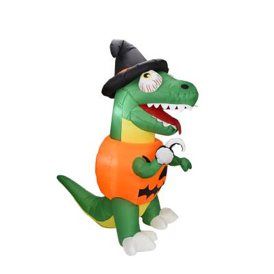 China Inflatable Halloween Decoration Customize Cartoon Dinosaur Shapes Color Printed With Led Lighting Inflatable Dinosaur Halloween Party for sale