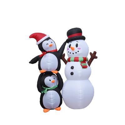 China High Quality Polyester Christmas Inflatable Snowman For Holiday Party Decoration Penguins Ornaments Decoration for sale