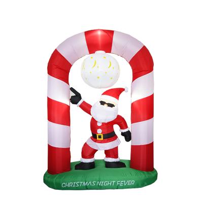 China Inflatable Santa Claus Dancing Archway For New Year Party Merry Christmas Decoration 6ft Large Inflatable Archway Christmas Party for sale