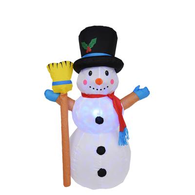 China Waterproof Wholesale 4ft Cartoon Christmas Inflatable Snowman Snowman For New Year Holiday Decoration for sale