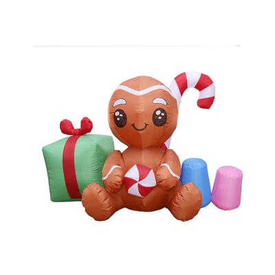 China Waterproof Cute Inflatable Ornaments Decoration For Christmas With 165x90x120cm Easy Blow Up Size With LED Lighting Interior for sale