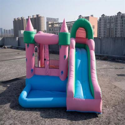 China Commercial PVC Inflatable Obstacle Courses Bounce Houses With Slide For Rental Large Inflatable Obstacle Course For Outdoor for sale