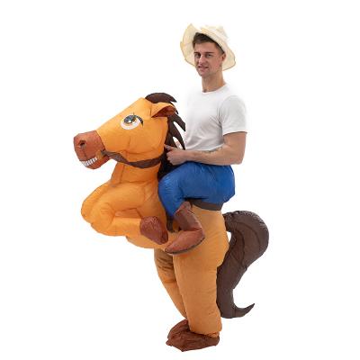 China High Quality Polyester Material Horse Inflatable Walking Costume, Cosplay Adult Inflatable Costume for sale