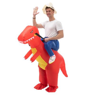 China Party Decorations Mascot Moving Costume Inflatable Red Dinosaur Custom Inflatable Dinosaur Cartoon Products for sale