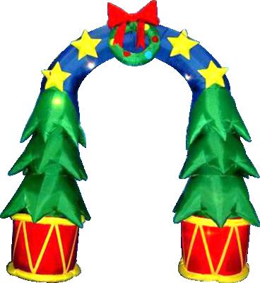 China New Year Home Christmas Indoor Outdoor 9ft Tall Led Bulbs Built In Arch Customized Inflatable Archway With Gift Boxes for sale