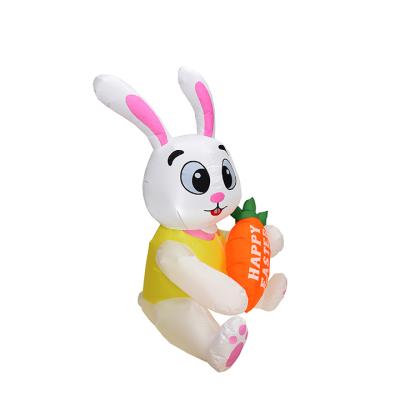 China Factory Wholesale Non-slip Bunny Balloon Cute Rabbit Outdoor Easter Decoration Inflatable Ball for sale