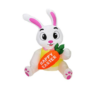 China Customized Non-slip Giant Advertising Inflatable Led Colorful Rabbit/Inflatable Cartoon/Inflatable Easter Bunny With Led Light for sale