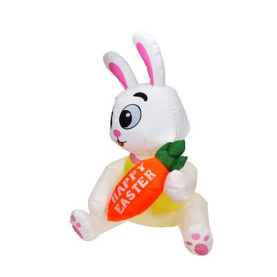 China Popular Sale Easter Inflatable Bunny Cartoon Model Balloon of Lovely Non-slip Inflatable Rabbit for sale