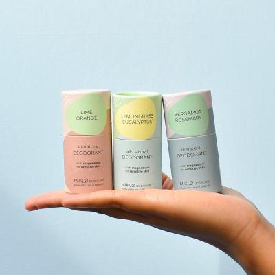 China Recyclable Biodegradable Kraft Empty Cardboard Push Up Deodorant Containers Lift Up Lip Balm Tube Box for sale