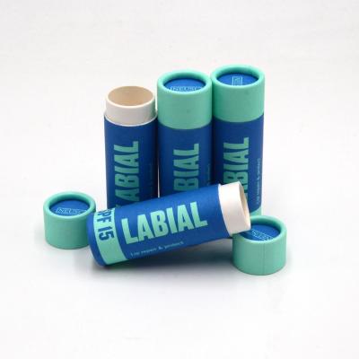 China Recyclable Custom Eco Friendly Lip Balm Container Tube Lift Up Canister Perfume Solid Cylinder Skin Care Products Packaging Paper Tubes for sale