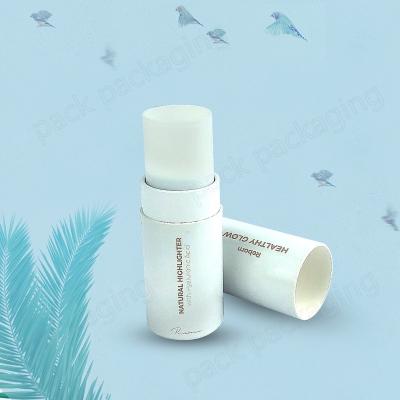 China Recyclable Custom Printed Empty Plastic Free Lip Balm Kraft Paper Tube for sale