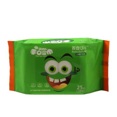 China Skin clean Sample Wipes Supplier baby hand to mouth wipes baby portable wipes can be customized 25 pieces for sale