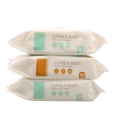 China Baby Water Wipes Newborn Baby Hand Wipes Super Thick Soft Nonwoven Baby Wipes Pure RO Water Alcohol Free Baby Wipes 80 Pieces for sale