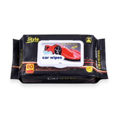 China Car cleaning car wipes for wiping car dirt rags and maintaining car interiors/OEM for sale