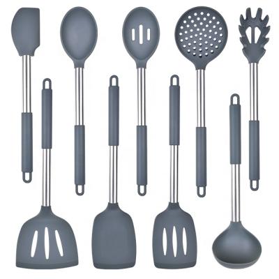 China Amazon Hot Sale BPA FREE Silicone Kitchen Utensils Silicone Cookware Non-Stick Cookware Sets for sale