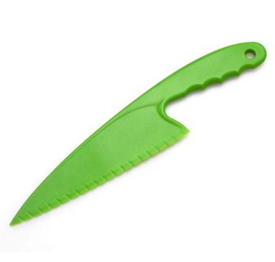 China Durable Kitchen Tools Kids Knives BPA Free Cooking Knives Kids Serrated Edges Nylon Kitchen Cooking Knife for sale