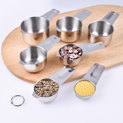 China Kitchen Metal Scoop Cup Stainless Steel Measuring Cups Set for sale