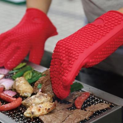 China The New Hot Selling Printed Oven Mitts Heat Silicone GRILL WHOLE Grilling Silicone Smoker Oven for sale