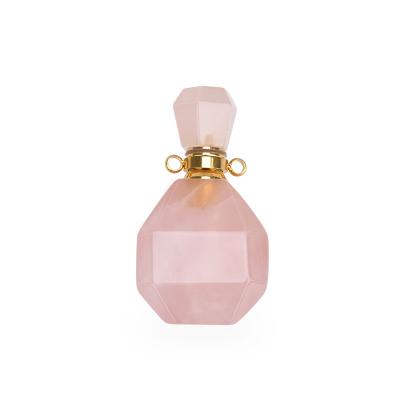 China CLASSIC Fashion Jewelry DIY Crystal Perfume Bpttle Necklace for Jewelry Making Octagon Gold Color for sale