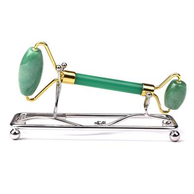 China Factory direct sale original hand held aventurine jade face massage roller for sale